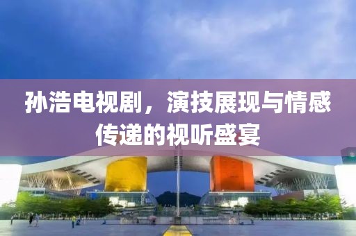 孙浩电视剧，演技展现与情感传递的视听盛宴