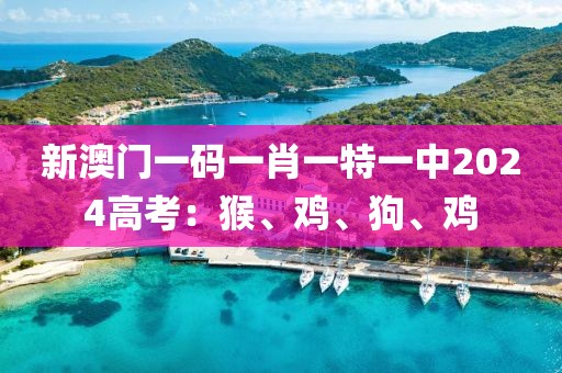 新澳门一码一肖一特一中2024高考：猴、鸡、狗、鸡