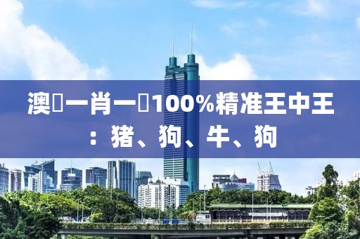 澳門一肖一碼100%精准王中王：猪、狗、牛、狗