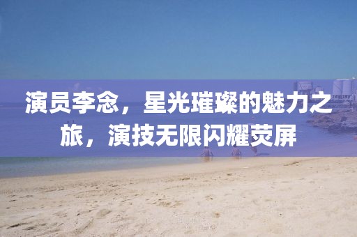 演员李念，星光璀璨的魅力之旅，演技无限闪耀荧屏