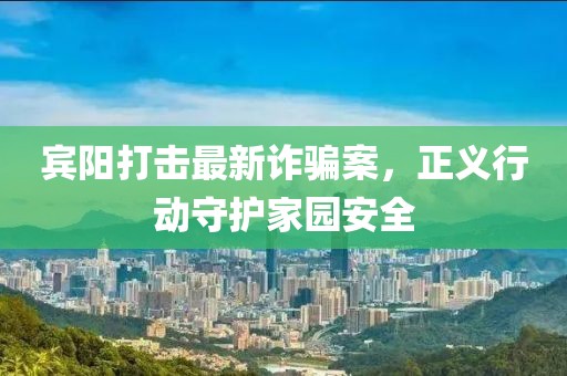 宾阳打击最新诈骗案，正义行动守护家园安全