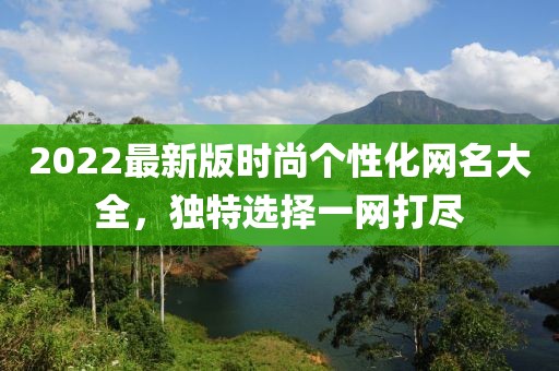 2022最新版时尚个性化网名大全，独特选择一网打尽