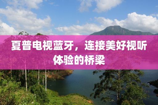 夏普电视蓝牙，连接美好视听体验的桥梁
