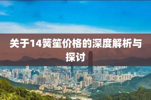 关于14簧笙价格的深度解析与探讨