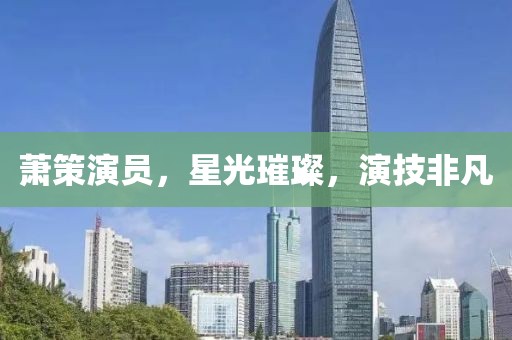 萧策演员，星光璀璨，演技非凡