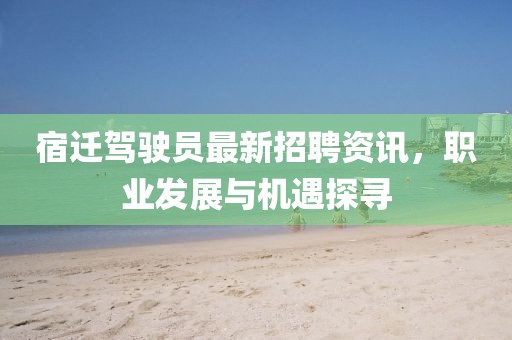 宿迁驾驶员最新招聘资讯，职业发展与机遇探寻