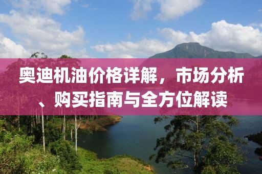 奥迪机油价格详解，市场分析、购买指南与全方位解读