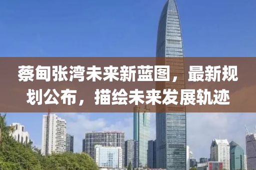 蔡甸张湾未来新蓝图，最新规划公布，描绘未来发展轨迹