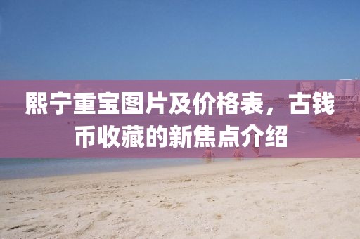 熙宁重宝图片及价格表，古钱币收藏的新焦点介绍