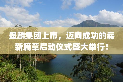 墨麟集团上市，迈向成功的崭新篇章启动仪式盛大举行！