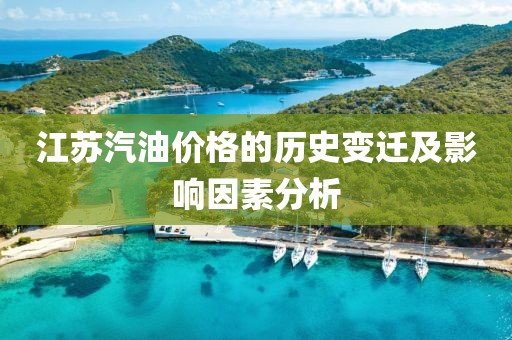 江苏汽油价格的历史变迁及影响因素分析