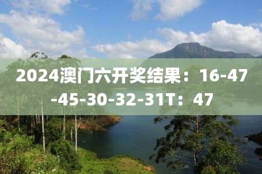 2024澳门六开奖结果：16-47-45-30-32-31T：47