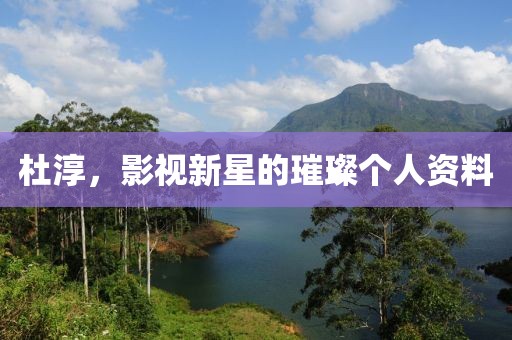 杜淳，影视新星的璀璨个人资料