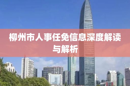 柳州市人事任免信息深度解读与解析