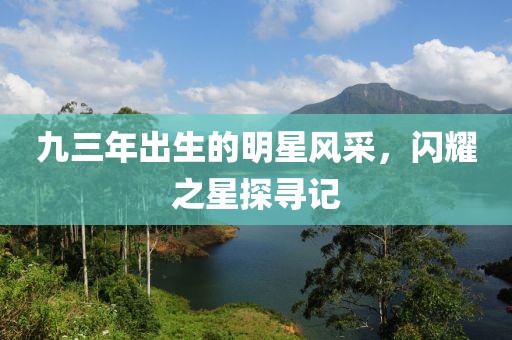 九三年出生的明星风采，闪耀之星探寻记