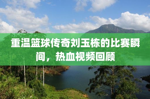 重温篮球传奇刘玉栋的比赛瞬间，热血视频回顾