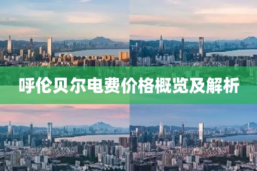 呼伦贝尔电费价格概览及解析