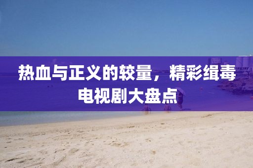 热血与正义的较量，精彩缉毒电视剧大盘点