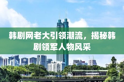 韩剧网老大引领潮流，揭秘韩剧领军人物风采