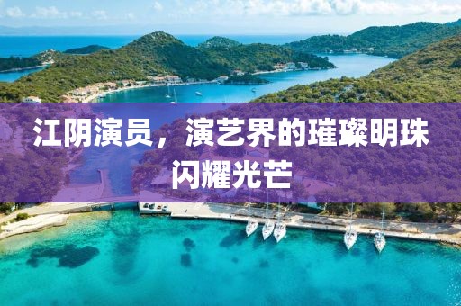 江阴演员，演艺界的璀璨明珠闪耀光芒