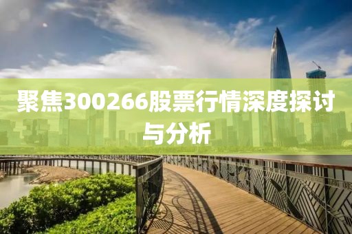 聚焦300266股票行情深度探讨与分析