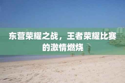 东营荣耀之战，王者荣耀比赛的激情燃烧