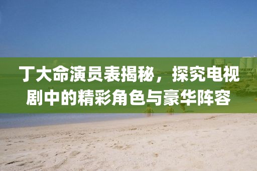 丁大命演员表揭秘，探究电视剧中的精彩角色与豪华阵容