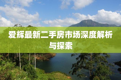 爱辉最新二手房市场深度解析与探索