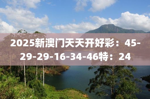 2025新澳门天天开好彩：45-29-29-16-34-46特：24