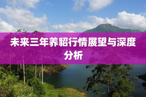 未来三年养貂行情展望与深度分析