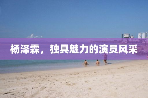 杨泽霖，独具魅力的演员风采