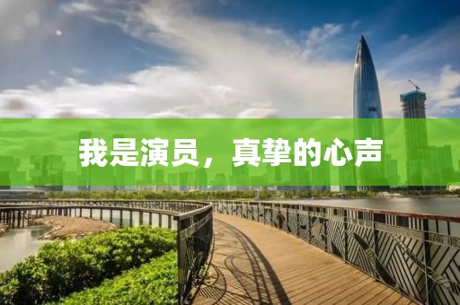 我是演员，真挚的心声