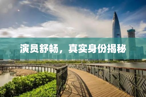 演员舒畅，真实身份揭秘