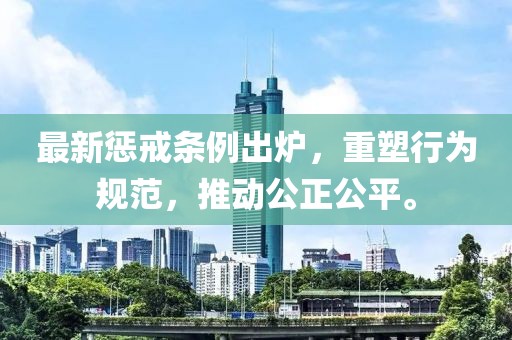 最新惩戒条例出炉，重塑行为规范，推动公正公平。