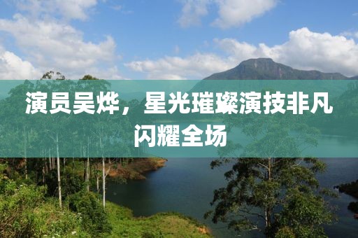 演员吴烨，星光璀璨演技非凡闪耀全场
