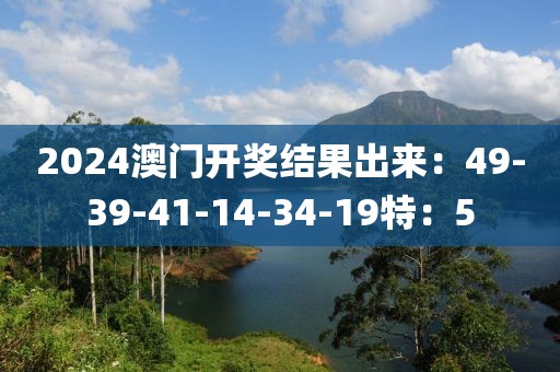2024澳门开奖结果出来：49-39-41-14-34-19特：5