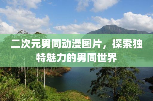 二次元男同动漫图片，探索独特魅力的男同世界