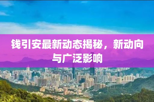 钱引安最新动态揭秘，新动向与广泛影响