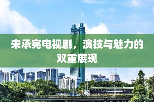 宋承宪电视剧，演技与魅力的双重展现
