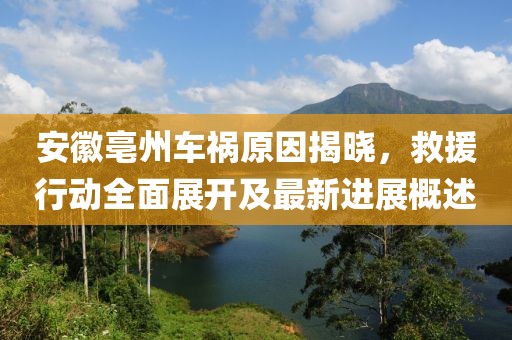 安徽亳州车祸原因揭晓，救援行动全面展开及最新进展概述