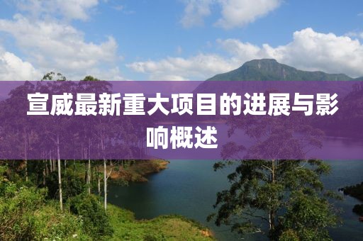 宣威最新重大项目的进展与影响概述