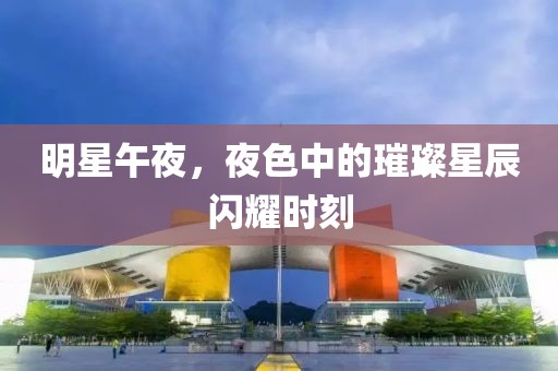 明星午夜，夜色中的璀璨星辰闪耀时刻
