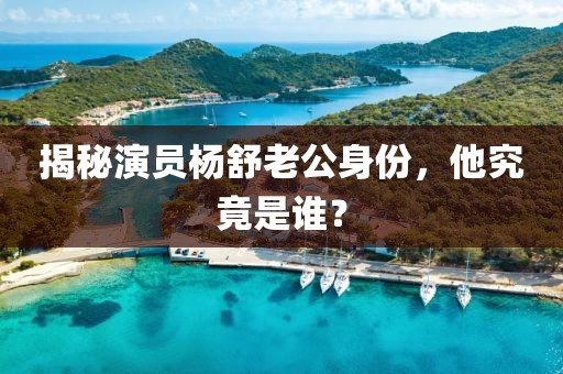 揭秘演员杨舒老公身份，他究竟是谁？