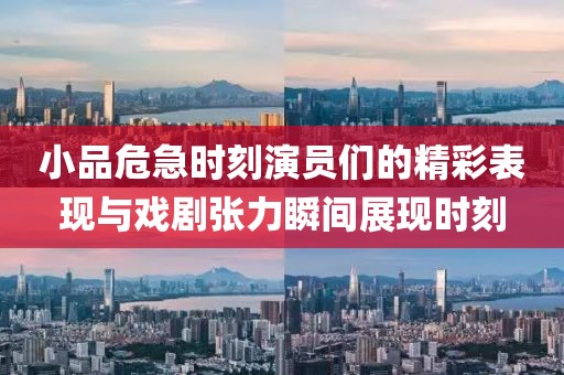 小品危急时刻演员们的精彩表现与戏剧张力瞬间展现时刻