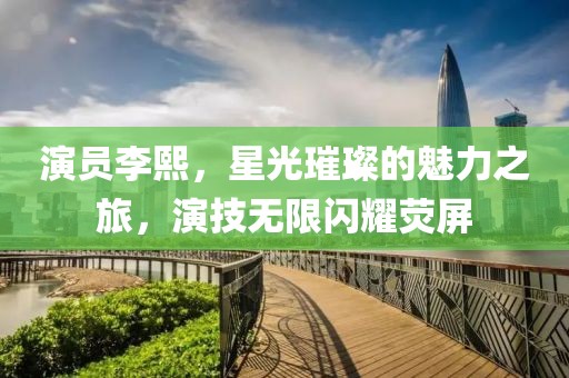 演员李熙，星光璀璨的魅力之旅，演技无限闪耀荧屏