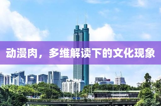 动漫肉，多维解读下的文化现象