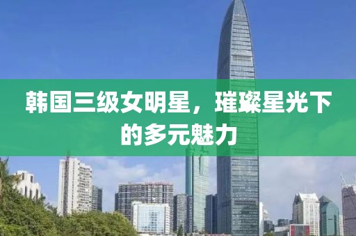 韩国三级女明星，璀璨星光下的多元魅力