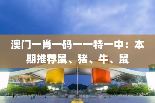 澳门一肖一码一一特一中：本期推荐鼠、猪、牛、鼠