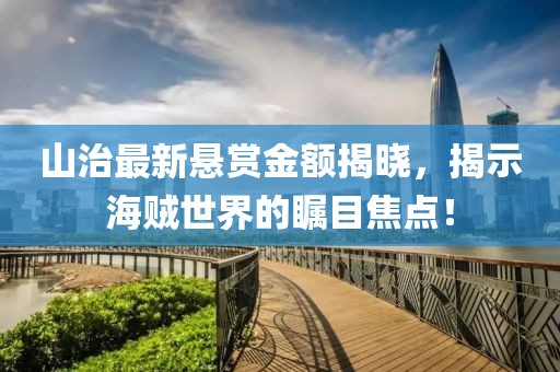 山治最新悬赏金额揭晓,揭示海贼世界的瞩目焦点!