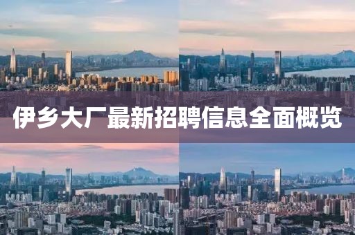 伊乡大厂最新招聘信息全面概览